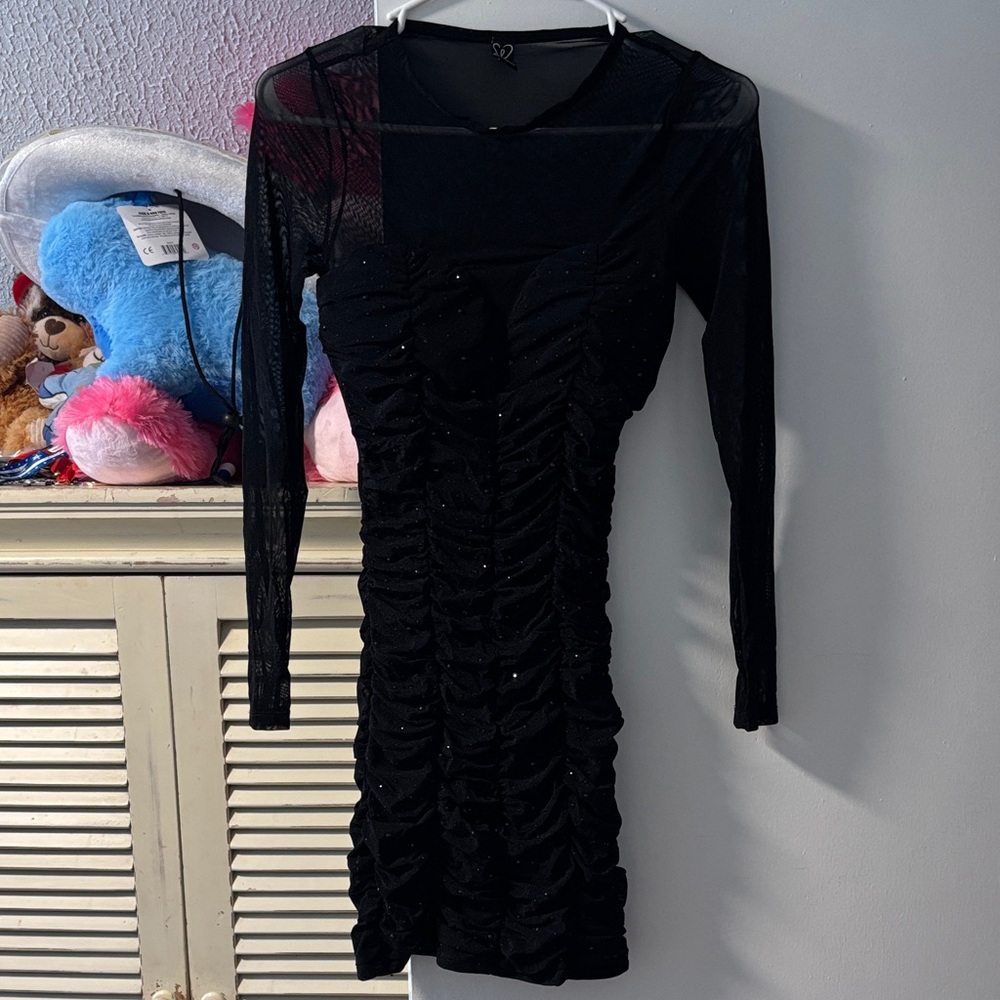 Windsor Black Long Sleeve Dress